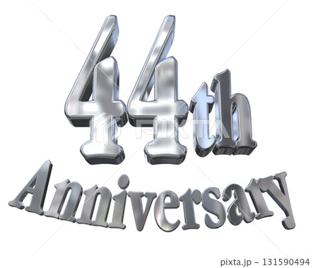 3DCG文字「44th Anniversary/44周年マークキラキラ」 131590494