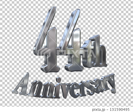 3DCG文字“44週年/44週年紀念馬克·斯帕克” 3DCG文字“44週年/44週年紀念馬克·斯帕克” 131590495