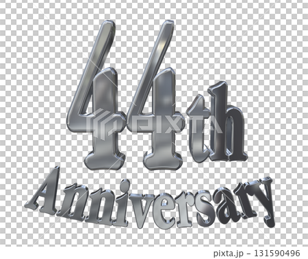 3DCG文字“44週年/44週年紀念馬克·斯帕克” 131590496