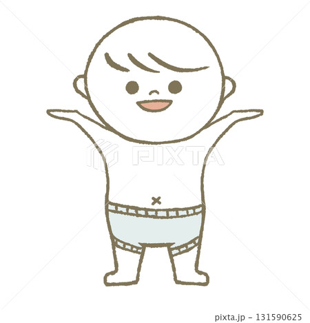 おむつ・パンツをはく子供 おむつ・パンツをはく子供 131590625