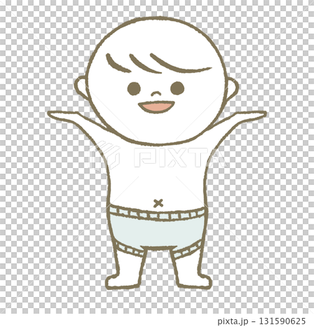 おむつ・パンツをはく子供 おむつ・パンツをはく子供 131590625