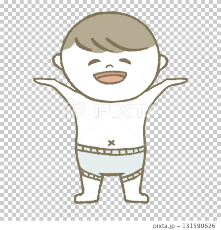 Children wearing diapers and pants 131590626