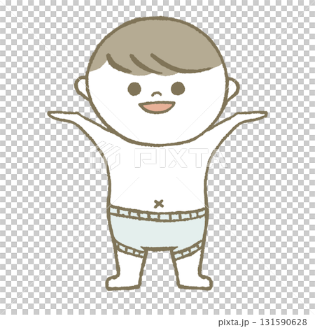 おむつ・パンツをはく子供 131590628