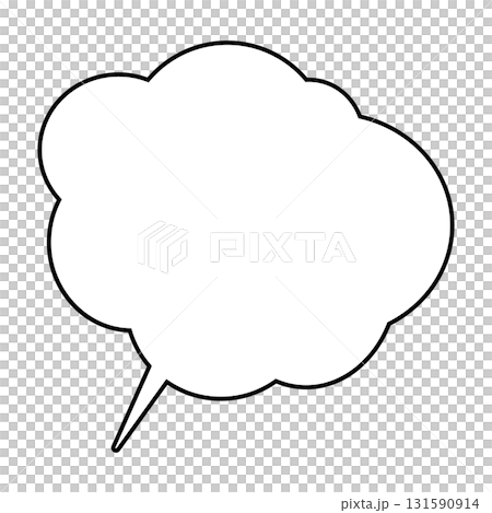 向量圖的雲形簡單語音氣泡 131590914