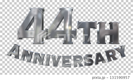 3DCG文字「44th Anniversary/44周年マークキラキラ」 131590957