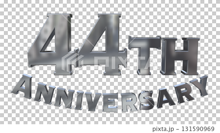 3DCG text "44th Anniversary/44th Anniversary Mark Sparkle" 131590969