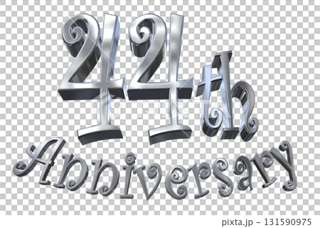 3DCG文字「44th Anniversary/44周年マークキラキラ」 3DCG文字「44th Anniversary/44周年マークキラキラ」 131590975