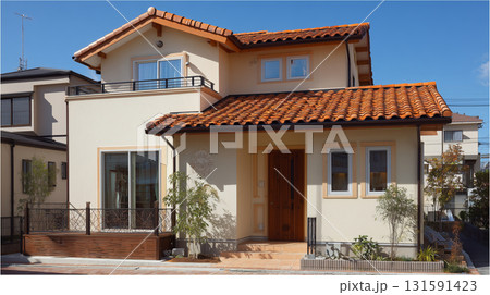 テラコッタ壁が映える明るい外観 131591423