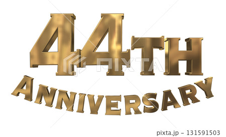 3DCG文字「44th Anniversary/44周年マークキラキラ」 131591503