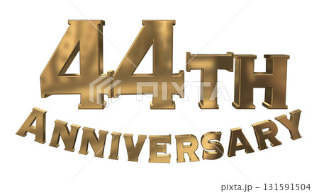 3DCG文字「44th Anniversary/44周年マークキラキラ」 131591504