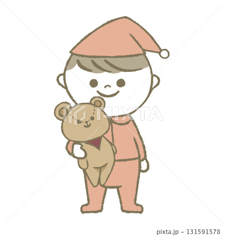パジャマ姿の子供 131591578