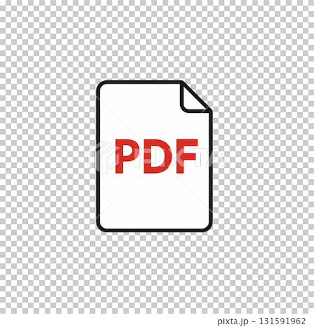 PDF彩色圖示、素材、無背景、文件創建 131591962