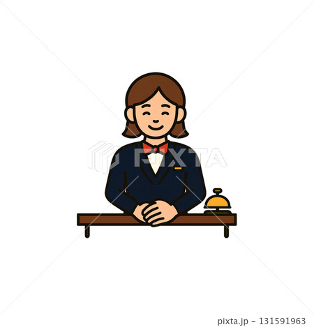 コンシェルジュのカラーアイコン、素材、背景なし、資料作り 131591963