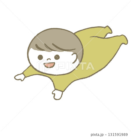 うつ伏せの赤ちゃん 131591989