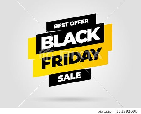Black Friday sale banner template design. Vector illustration. 131592099