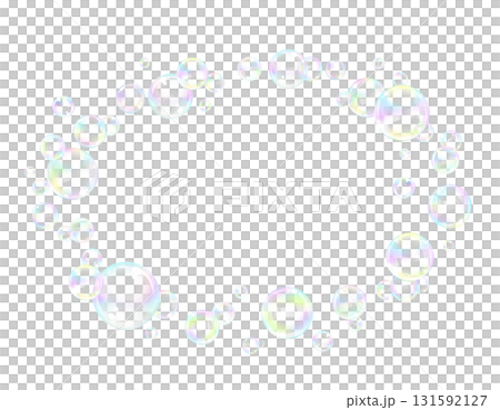 手繪肥皂泡橢圓形框架 131592127