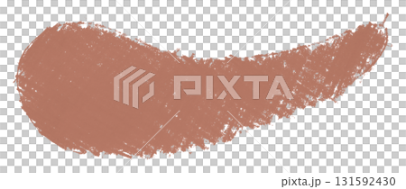 Abstract organic colored pencils abstract brown chalk drop shape isolated on transparent background 131592430