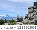 富士山と巨岩 131592604