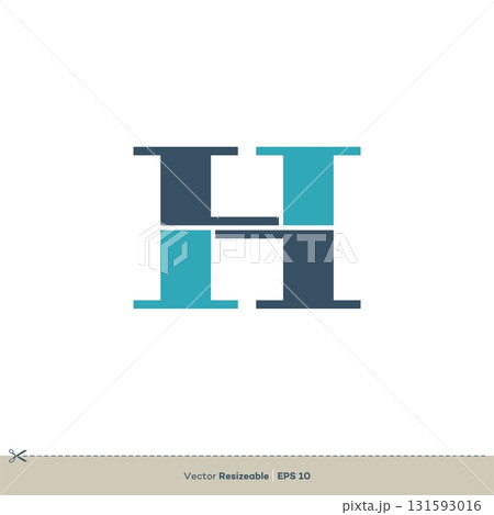 Letter H vector Logo Template illustration design 131593016