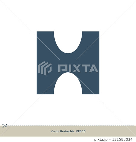 Letter H vector Logo Template illustration design 131593034