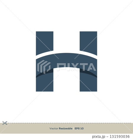 Letter H vector Logo Template illustration design 131593036