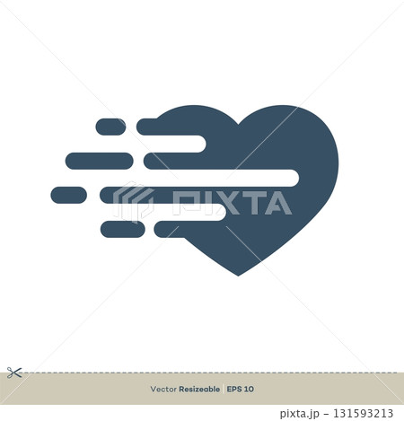 Fast Lines Heart vector Logo Template Illustration Design 131593213
