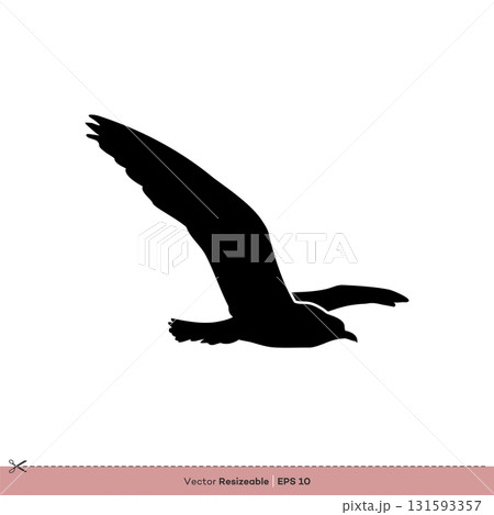 Seagull - Bird Silhouette Vector Logo Template Illustration Design Seagull - Bird Silhouette Vector Logo Template Illustration Design 131593357
