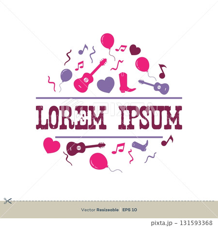 Music Celebrate Party Logo Template Illustration Design 131593368