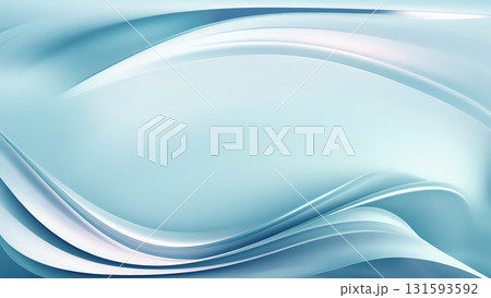 A smooth and serene light blue backdrop featuring minimalistic curves, perfect for modern decor or artistic projects. 131593592