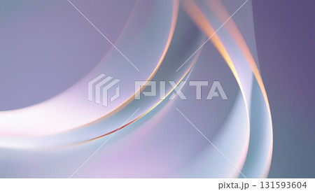 Soft lavender pastels blend, creating flowing shapes and gentle curves on a serene, calming backdrop. 131593604