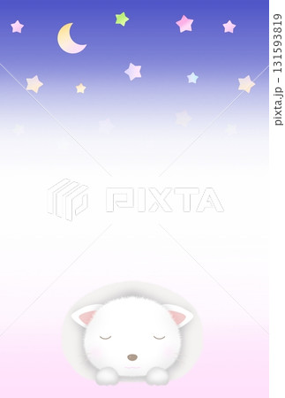 星と三日月の背景〈ハガキ〉 D-3 星と三日月の背景〈ハガキ〉 D-3 131593819