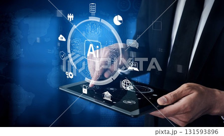 AI Brain Processing Data with Generative Artificial Intelligence Concept Muxer AI Brain Processing Data with Generative Artificial Intelligence Concept Muxer 131593896