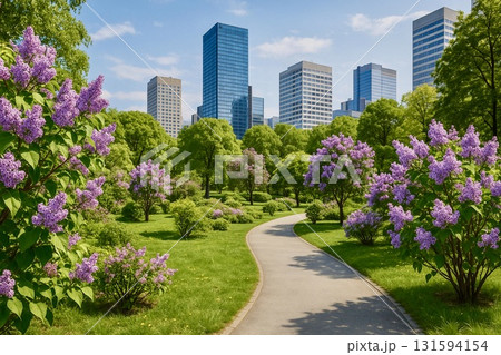都市公園　ライラック　5月　フォトリアル 131594154