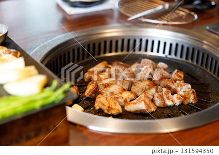 Korean traditional style grill BBQ pork. Korean traditional style grill BBQ pork. 131594350