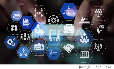 Digital Human Resource and Online Recruitment Technology Funnel 131594358