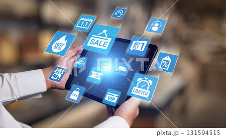 Sale and promotion icons for marketing and e-commerce business Gist 131594515