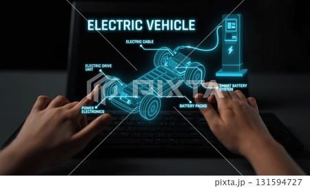 Electric Car Powertrain and Charging System Overview Marrow 131594727