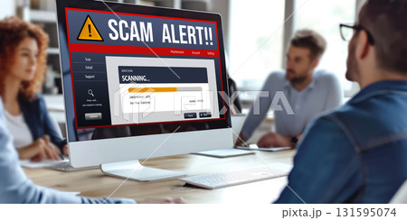 Cyber security software show alert of cyber attack for protection brisk 131595074