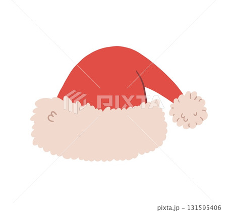 Cartoon Christmas Santa hat vector illustration Cartoon Christmas Santa hat vector illustration 131595406