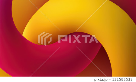 Curved forms of red and yellow blend seamlessly, creating a vibrant and engaging abstract background. Curved forms of red and yellow blend seamlessly, creating a vibrant and engaging abstract background. 131595535