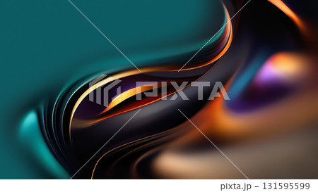 Curves of vibrant colors blend seamlessly to form an eye-catching abstract background, enhancing creative projects. 131595599