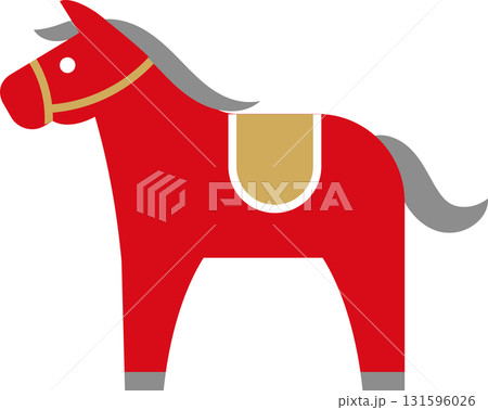 2026年令和8年お正月の午年の年賀状デザイン 馬のイラスト2 2026年令和8年お正月の午年の年賀状デザイン 馬のイラスト2 131596026