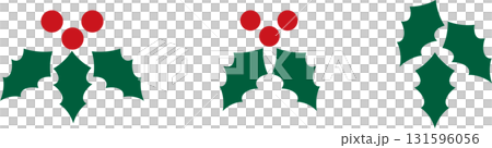 クリスマスの柊・ひいらぎのイラスト 131596056