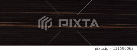 Expensive ebony veneer background as part of your interior. Natural wood texture, pattern of a long veneer sheet, plank. 131596068