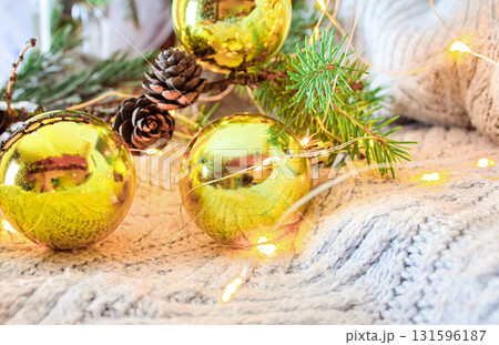 Christmas photo with decorations, this photo can be used for Christmas and New Year themes Christmas photo with decorations, this photo can be used for Christmas and New Year themes 131596187