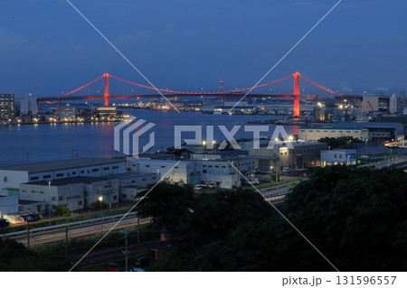 若戸大橋の夜景(ライトアップ) 若戸大橋の夜景(ライトアップ) 131596557