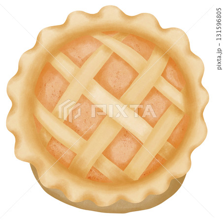 Pumpkin pie thanksgiving in watercolor style of seasonal food for holiday celebration 131596805