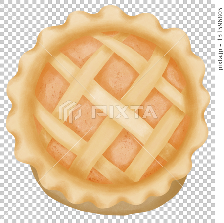 Pumpkin pie thanksgiving in watercolor style of seasonal food for holiday celebration 131596805