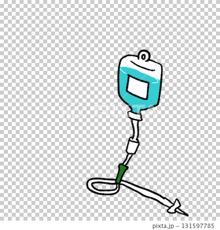 点滴のイラスト(液いり) 点滴のイラスト(液いり) 131597785