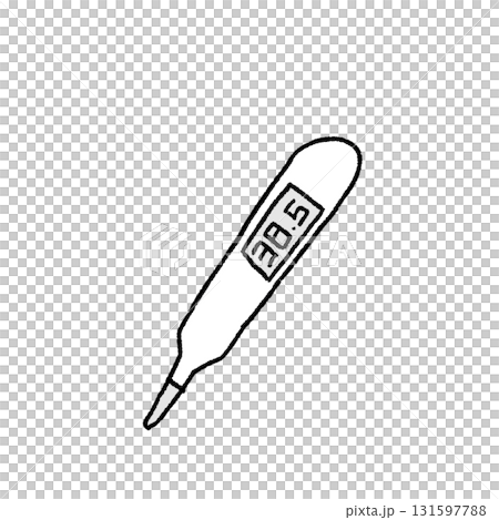 体温計のイラスト（温度表示） 131597788